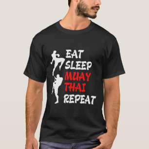 Camiseta Kickboxing Boxe Tailandesa Comer Dormir Muay Thai 