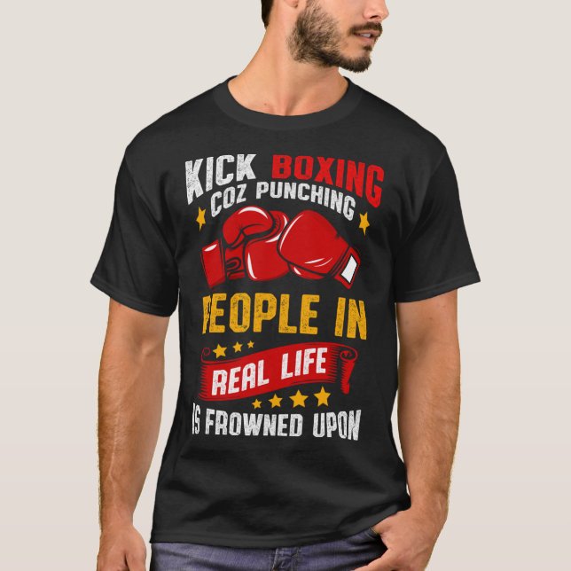 Camiseta Kickboxing Engraçado (Frente)