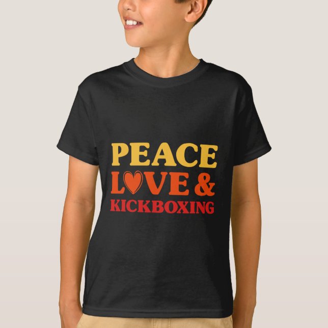Camiseta Kickboxing Eu Amo Kickboxing Para Homens E Mulhere (Frente)