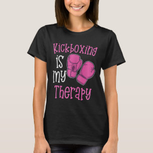 Camiseta Kickboxing Feminino é Minha Terapia Feminino Funny