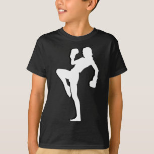 Camiseta Kickboxing Feminino É Silhueta De Design Marcante