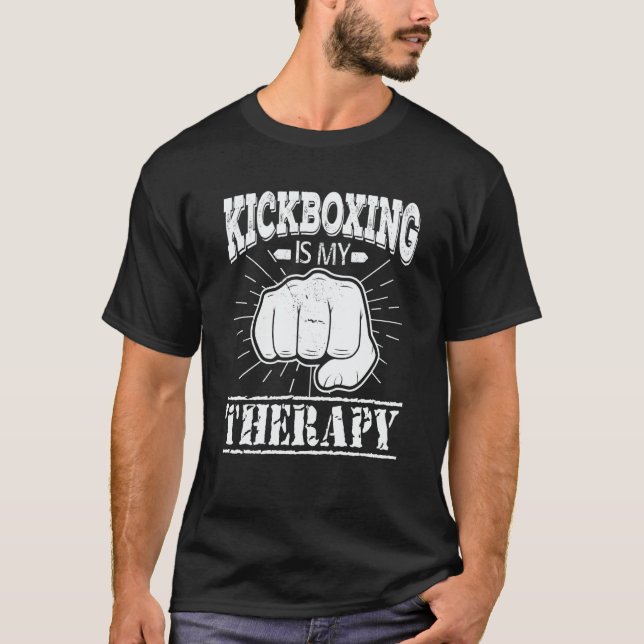 Camiseta Kickboxing Is My Therapy  kickbox (Frente)