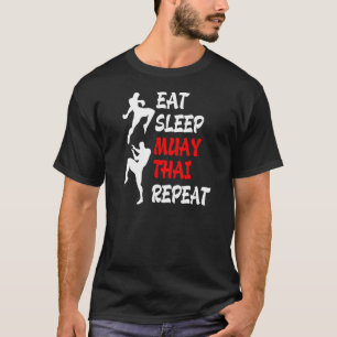 Camiseta Kickboxing Tailandês Boxing Come Sleep Muay Thai