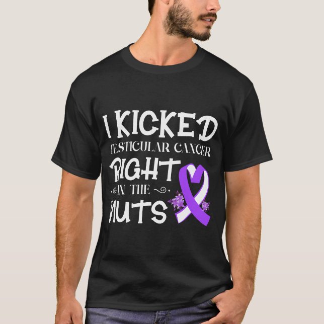 Camiseta Kicke, Sobrevivente de Consciência do Cancer Testi (Frente)