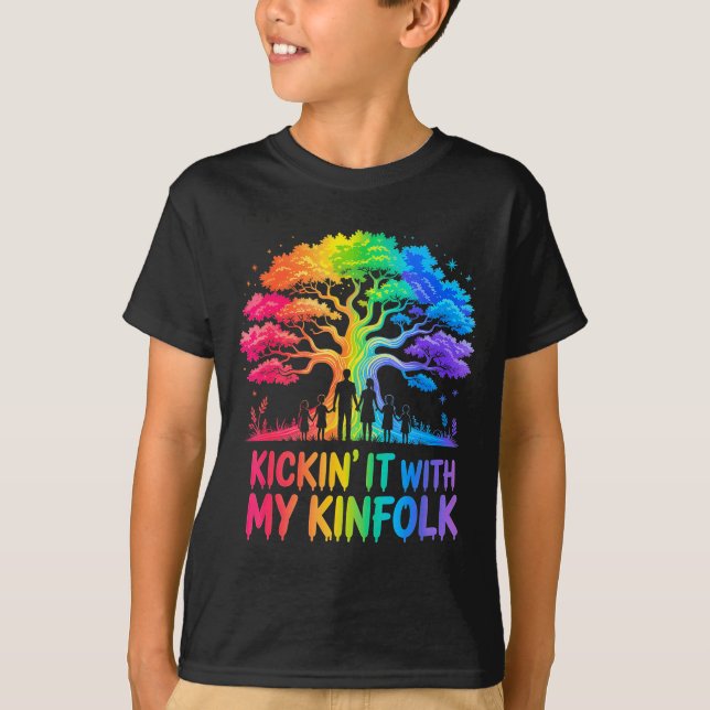 Camiseta Kickin' It With My Kinfolk Funny Family Reunion  (Frente)
