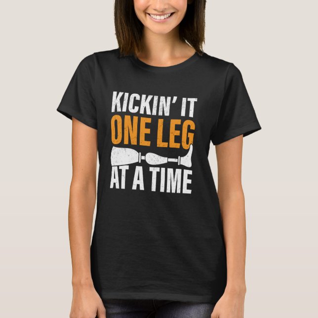 Camiseta Kickinu2019 It One leg at a Time Amputee (Frente)