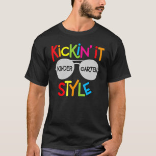 Camiseta Kickit Pre K Style Divertido Crianças Do Jardim De