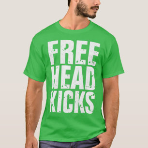 Camiseta Kicks Cabeça Livre Engraçado Muay Tailandês Kickbo