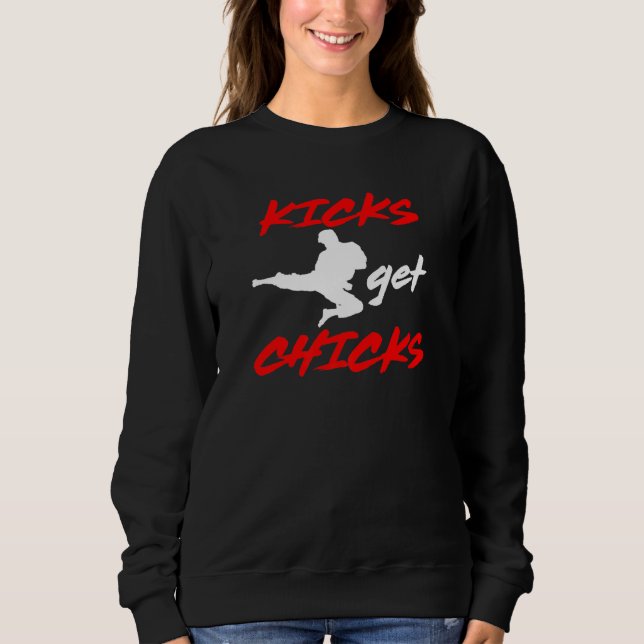 Camiseta Kicks ganha Pintinhos Ideia de Karate (Frente)