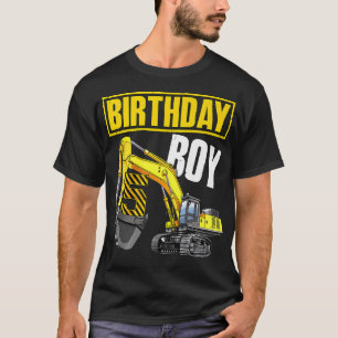 Camiseta Kid Birthday Boy 5 Veículo com 5 Anos de Idade
