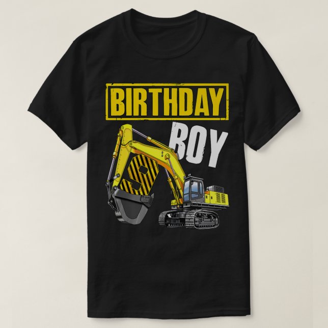 Camiseta Kid Birthday Boy 9th Vehicle 9 Years Old Construct (Frente do Design)
