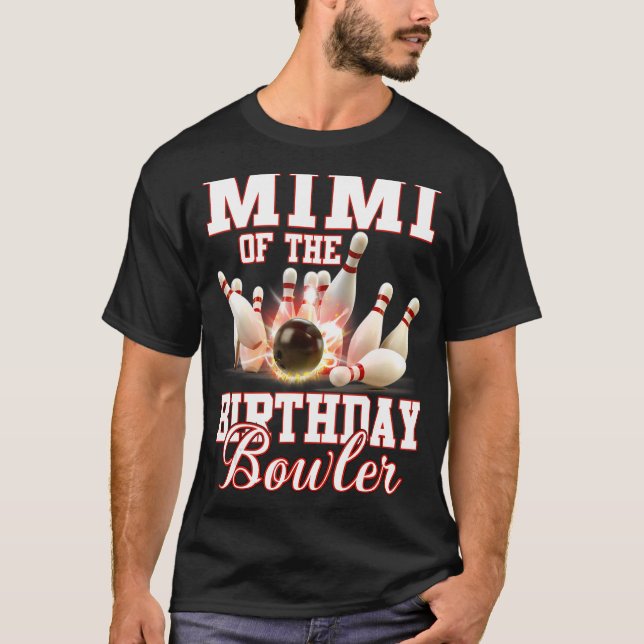 Camiseta Kid Boliche Party Mimi Do Birthday Bowler (Frente)