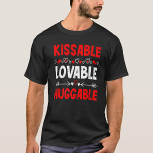 Camiseta Kid de Dia de os namorados Adorável e Encantável d