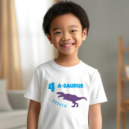 Camiseta Kid Dinossaur Festa de aniversário Personalizada