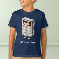 Kid Nerd de Matemática Azul no Conjunto de Calcula