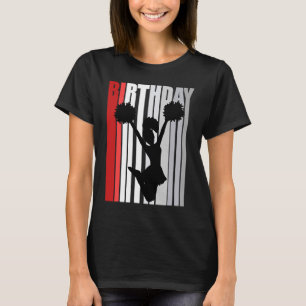 Camiseta Kid Red Cheerhead Birthday Kicking Kick Silhoue