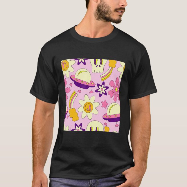 Camiseta Kidcore Aestésico Trippy Sorria Feliz Fac (Frente)