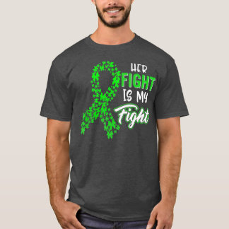 Camiseta Kidney Disease Awareness Her Fight Green Ribbon