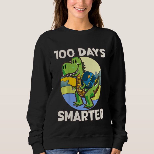 Camiseta Kids 100 days smarter, Cute dino Happy 100th Day o (Frente)