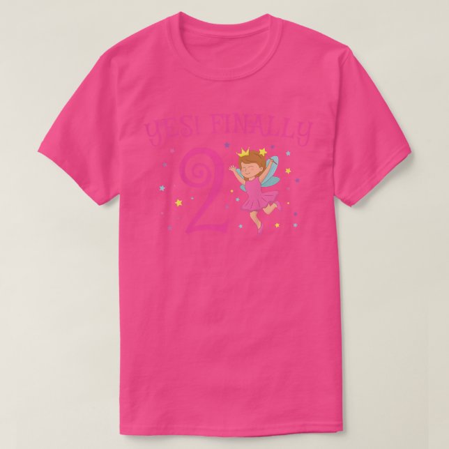 Camiseta Kids 2nd Birthday Party Cake Fairy Tale Girl Princ (Frente do Design)