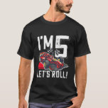 Camiseta Kids 5 Birthday, Grande Prêmio Carro Corrente, Esp<br><div class="desc">presente de festa de aniversário para crianças de 2 a 12 anos que adoram carros de brinquedo Racing,  carros de corrida e todas as coisas relacionadas a carros. Cartoon,  grafite,  design de estilo de ilustração. Im 5 é assim que eu faço.</div>