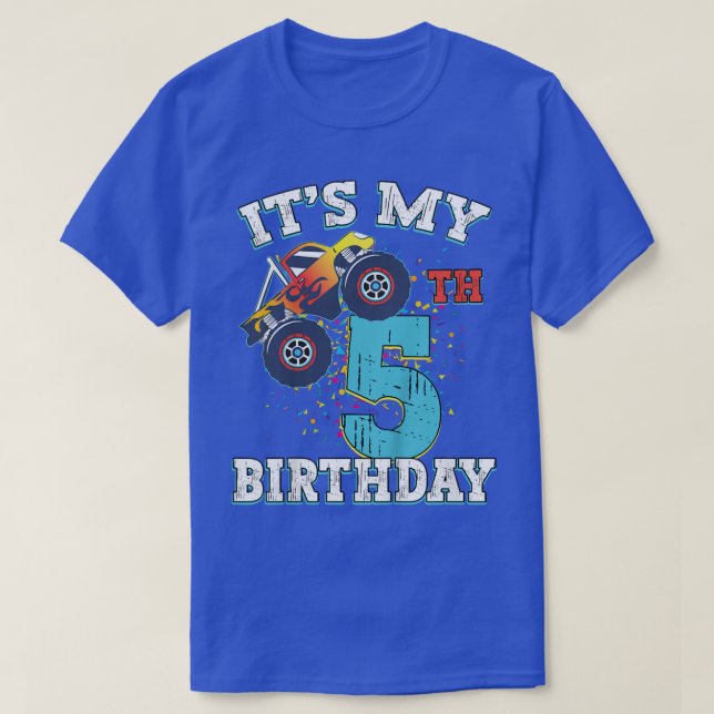 Camiseta Kids 5 Years Old Boy Girl It's My 5th Birthday Mon (Frente do Design)
