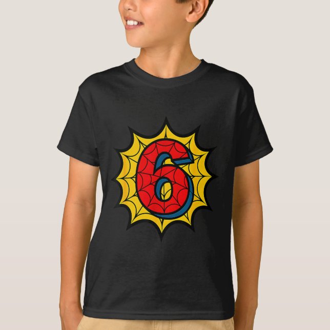 Camiseta Kids 6th Birthday Sder Theme Party 6 Year Old Boys (Frente)