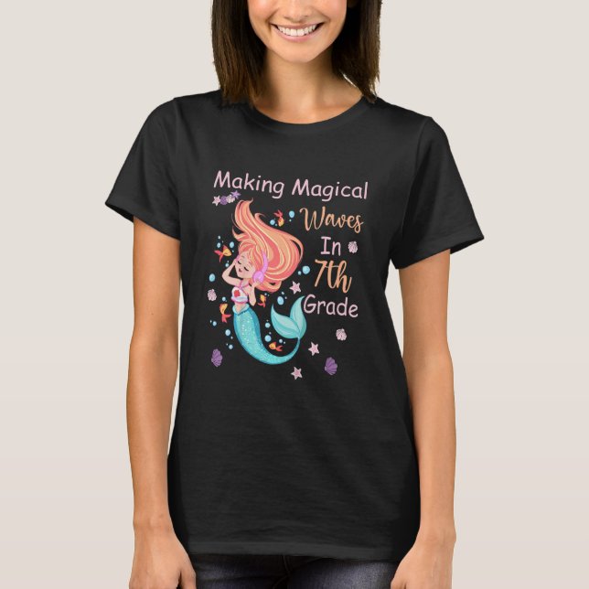 Camiseta Kids 7th Grade Mermaid Making Magical Waves Kids G (Frente)