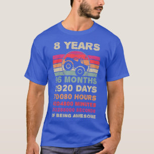 Camiseta Kids 8 Year Old Monster Truck Birthday 8th Birthda
