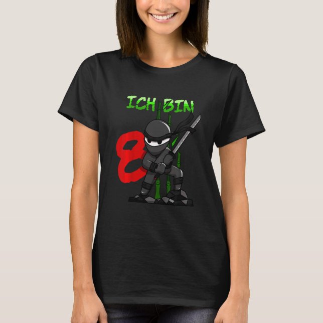 Camiseta Kids Achtung Ich Caixa 8 Ninja (Frente)