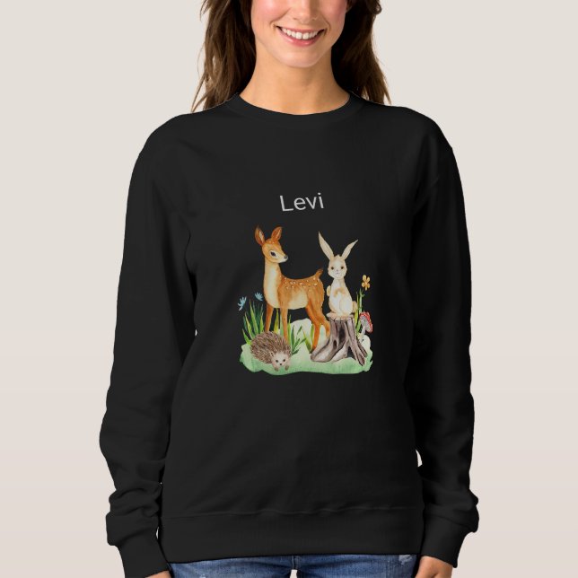 Camiseta Kids Animal deer rabbit hedgehog Levi Premium (Frente)