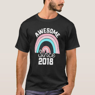 Camiseta Kids Awesome Since 2018 4th Birthday