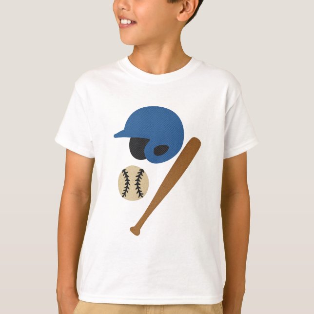 Camiseta Kids Baseball Tee – Rubber Text Style (Frente)