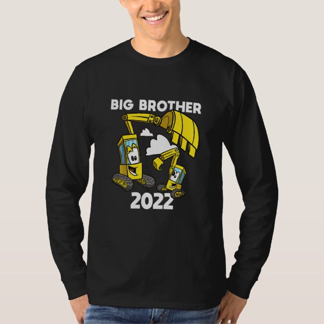 Camiseta Kids Big Brother 2022 Excavator Digger Constrution (Frente)