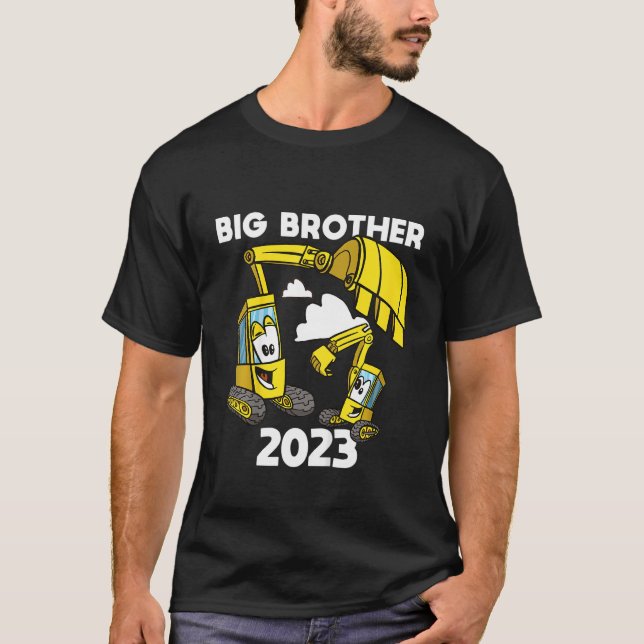 Camiseta Kids Big Brother 2023 Excavator Digger Constrution (Frente)