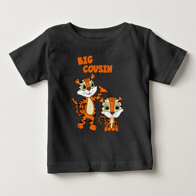 Camiseta Kids big cousin boy tiger (Frente)