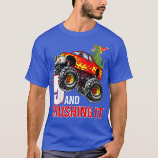 Camiseta Kids Boys 5th Birthday Monster Truck Birthday 5 ye