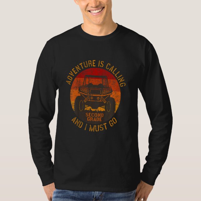 Camiseta Kids Boys Second Grade Off Road Muddin Dirt Track  (Frente)