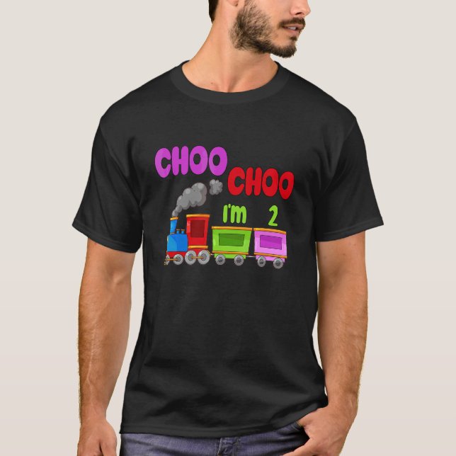 Camiseta Kids Choo Train segundo aniversário (Frente)