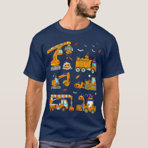 Camiseta Kids Construction Vehicle Halloween Crane Truck