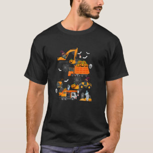 Camiseta Kids Construction Vehicle Halloween Crane Truck