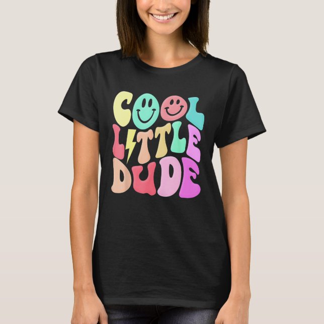 Camiseta Kids Cool Lilu2019 A Dude Groovy  Baby Shower Baby (Frente)