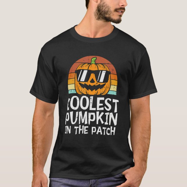 Camiseta Kids Coolest Pumpkin In The Patch Halloween Boys G (Frente)