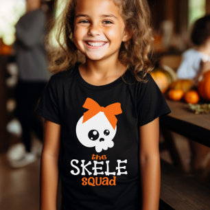 Camiseta Kids da Família Halloween do Arco Skele Squad Corr