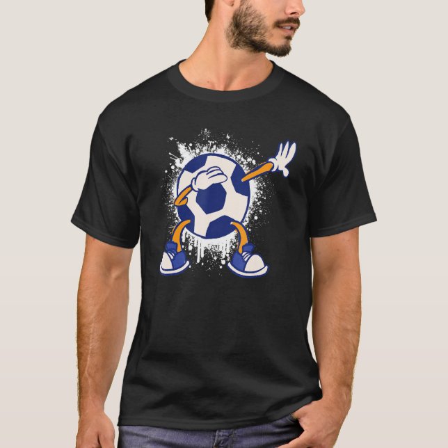 Camiseta Kids Dabbing jogador de futebol americano (Frente)