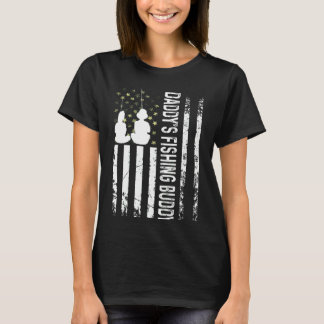 Camiseta Kids Daddy's Fishing Buddy Fishing Young Fisherma