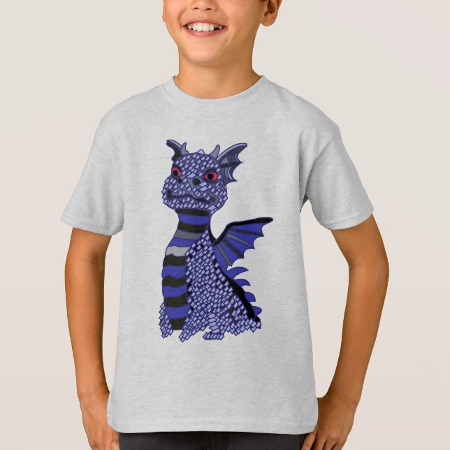 Camiseta Kids de Dragões Diamond Azul (Frente)