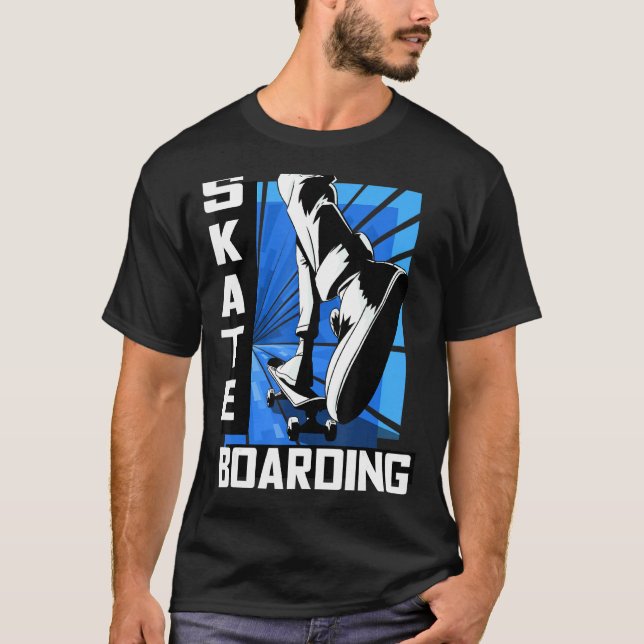 Camiseta Kids de skateboard de skate de rua (Frente)