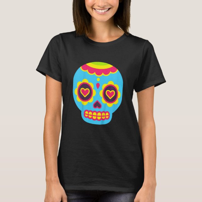 Camiseta Kids Dia De Los Muertos Costume Baby Sugar Skull C (Frente)