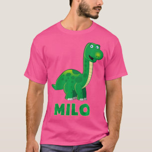 Camiseta Kids Dino Dinosaur Name Milo